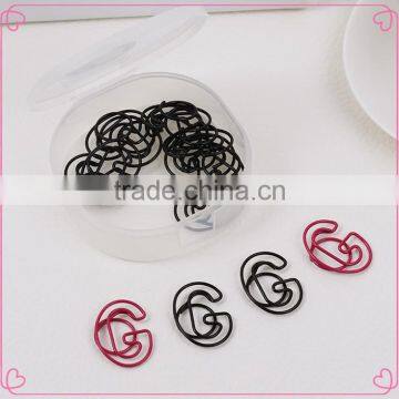 Colorful Letter G shape high quality metal paper clips