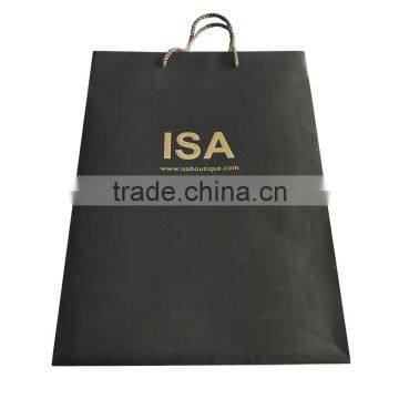 high quality custom luxury fancy paper shopping gift bag with drawstring handle