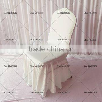 Swag Bottom Fitted Round Top White Spandex Banquet Chair Covers 50PCS A Lot Free Shipping