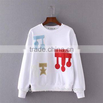 korean fashion colored wholesale fleece custom printed girls hoodies