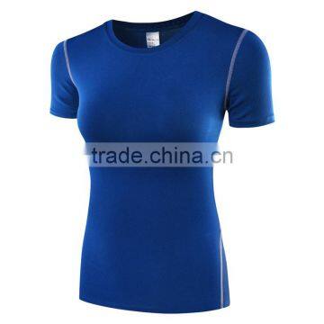 Custom Short Sleeve T-shirt Running Fitness Apparel for Women Clothing photo-3