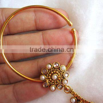 Big HOOP NATH Press NOSE RING GOLD PLATED photo-4