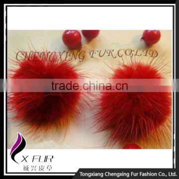 CX-F-03 Wholesale Cheap Charming Gift Promotion Jewelry Fashion Cute Mink Fur Ball Earring photo-2