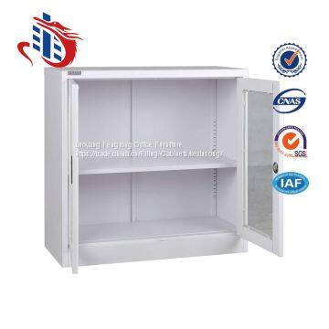 Factory Direct Double Swing Glass Door Steel Filing Cabinets photo-3