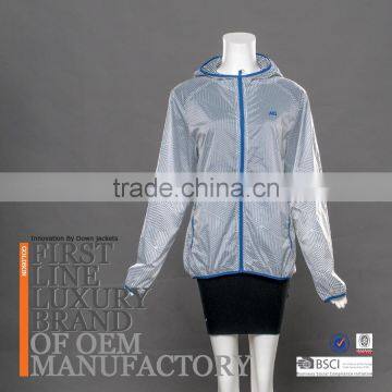 Young Lady Running Suit Quick Drying Ultralight Hooded Sun-Protective Clothing