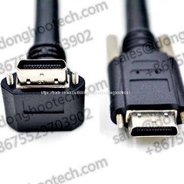 Right Angle Camera Link Cable SDR 26 pin Full Shielded Cable Harness PVC Outshell