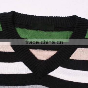 Knitted Mens Black Striped Sweaters photo-2