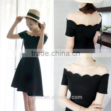 2017 The Newest Short Sleeve Girl Party Dress With Different Color photo-4