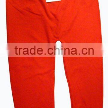 red solid color seamless yong girl short legging