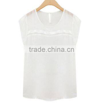 European and American Style Summer New Fashion V Neck Perspective Women Chiffon,chiffon Fabric photo-2