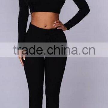 Runwaylover EY2354B Ladies 2017 Sport Suits , Sexy Crop Top And Pants photo-5
