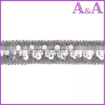 Fashion Rhinestone and Beading Trim by the Yard, New Design Beads Crystal Decorative Trim Wholesale, Trimmings for Dresses photo-2