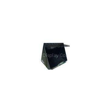 Custom black Cardboard Countertop Displays with hooks for tooth brush , hanging boxes