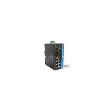 DIN Rail 24 VDC Optical Ethernet Switch IP40 , Industrial Type