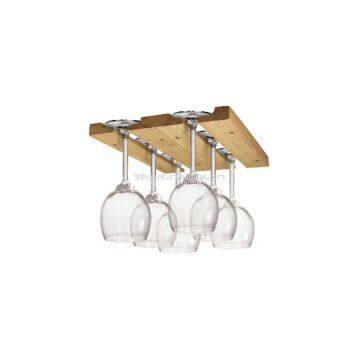 Hardwood Wine Glass Under Cabinet Hanging Rack MH-GR-15017