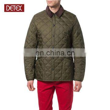 Army Green Men Padded Quilted Jacket