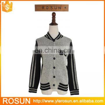 Z-2456 OEM & ODM Knitwear Manufacturers Women Sweatshirt Cardigan With Button Fastening