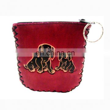 genuine leather coin purse pocket squeeze coin purse MCP-0014