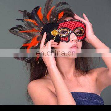 Fashion Women Sexy mask Hallowmas Venetian eye mask flower feather Easter mask