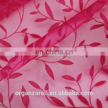 pattern diversity flocked organza fabric for decoration