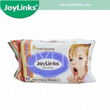 Wholesale 80PCS Baby Wet Wipes with Plastic Lid