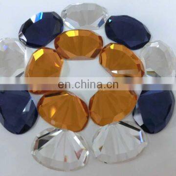 Shelled Shaped Flat Back Decorative Glass Beads in Bulk for Clothes