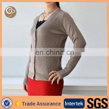 V neck mongolian lady's cashmere sweater