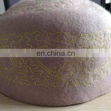 New Product Women and Men Embroidery Wool Muslim Hat
