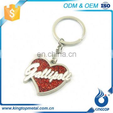 Zinc Alloy Tourism Souvenir Fashion Rhinestone Metal Wholesale Key Promotion Gift Keychain