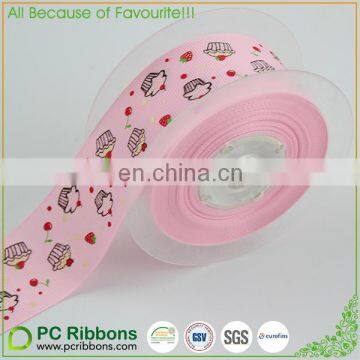 7/8 Cupcake Character Printed Grosgrain Ribbon