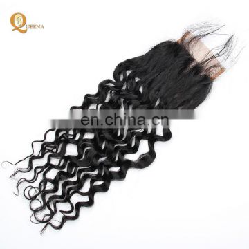 Virgin Hair Silk Water Wave 4*4 Lace Closure Lace Frontal Natural Remy Human Hair