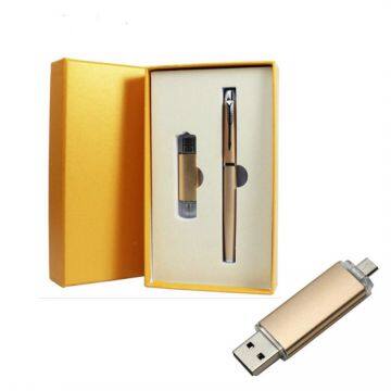 Custom Christmas Business Gift Set ,Pen and USB Flash Drive Office Gift Set, China Wholesale Unique Gift Idea photo-3