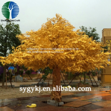 ficus tree gold  high simulation fiberglass outdoor lifelike decoration