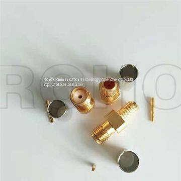 Right Angle Gold Plated Male SMA to Female SMA RF Switching Connector