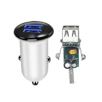 Tiensun PCBA Mini Fast Dual Port Car Charger Xiaomi Samsung Huawei