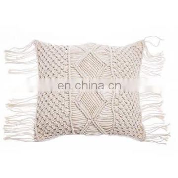 Hand-Woven Tassel Pillow Case Cover Ins Bohemian Pillow Custom