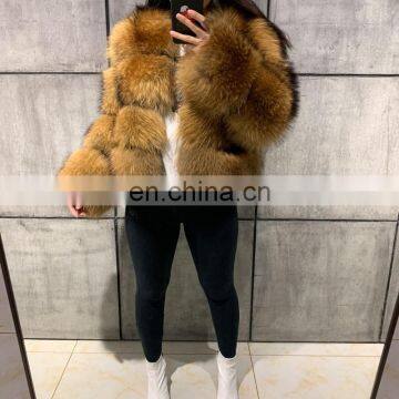 New Arrival Winter Fashion Wholesale Elegant Thick Warm Outwear Fox Fur Casual Crop Coat Jacket For Women photo-3