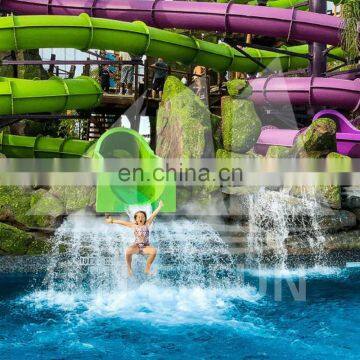 Factory Outlet Spiral  Fiberglass Water Slides for Swimming Pool