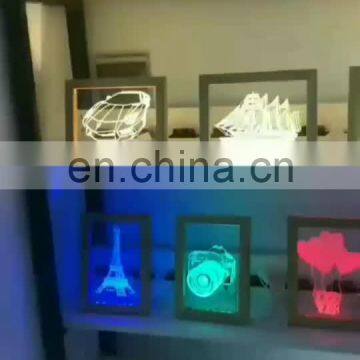 3D illusion Visual Night Light 7 Colors Change LED Desk Table Lamp Bedroom Home