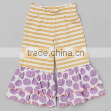 custom made in china 100% cotton ruffle fashion baby girl pants