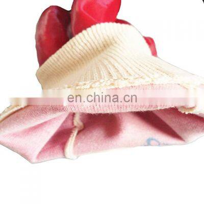 Anti Oil Keep Warm Cotton Liner Long Red PVC Gauntlet Gloves photo-2