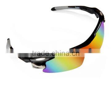 Sports Sunglasses with 5 Set Interchangeable Lenses for Biking Fishing Running Driving Golf Baseball