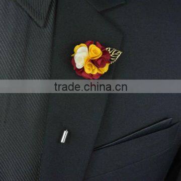 Men Suit Floral Lapel Pin of Brooches Fabric Floral Men Wedding Brooch Bouquet photo-6