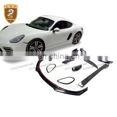 High Quality Carbon Fiber Material Car Kits Front Lip Rear Diffuser Extension Side Skirts Suitable For Porsche 981 Body Kits