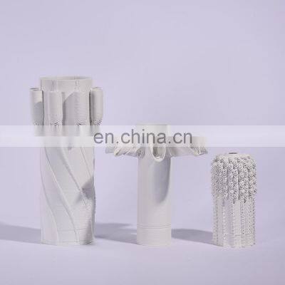 Modern 3D Print White Ceramic Decoration Home Room Porcelain Flower Vase Art Decor photo-2