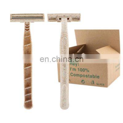 Stock Hotel Airline Plastic Package Double Blade Disposable Razor photo-2