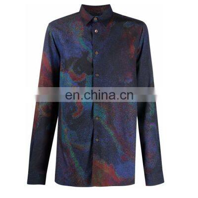 Men Designs Casual Shirts Covered Button  Plus Size Summer print  shirt for men