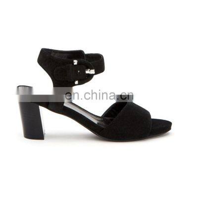 new design high stacked heel sandals shoes ladies beautiful block stacked heel edges  women sandals