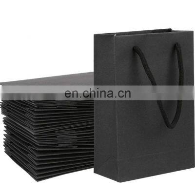 hot sales black matte custom package bag mini size clothes packaging shipping paper bags