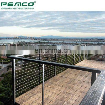 Exterior Balcony Tension Wire Railing Decking Stainless Steel Wire Banister